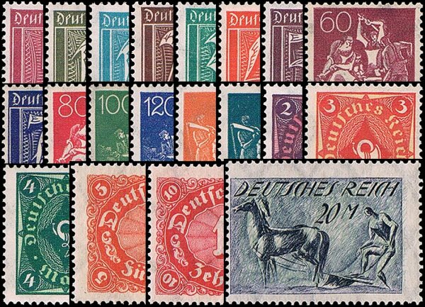 Inflation 1921 Mi.-Nr. 177-196 - postfrisch