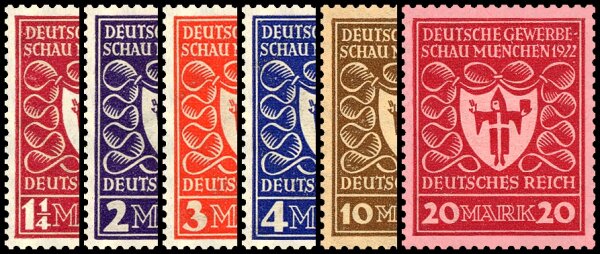 Inflation 1922 Mi.-Nr. 199-204 - postfrisch