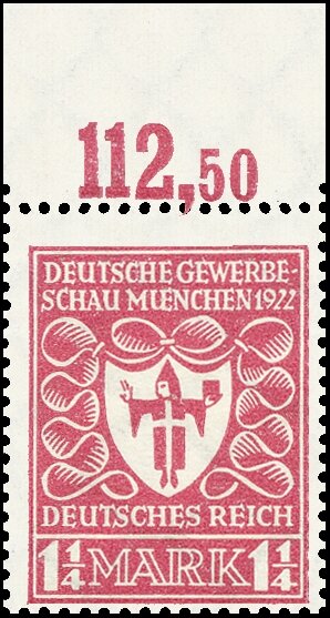 Inflation 1922 Mi.-Nr. 199 b P OR Oberrand - postfrisch geprüft