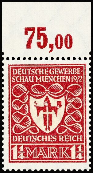 Inflation 1922 Mi.-Nr. 199 c P OR Oberrand - postfrisch geprüft