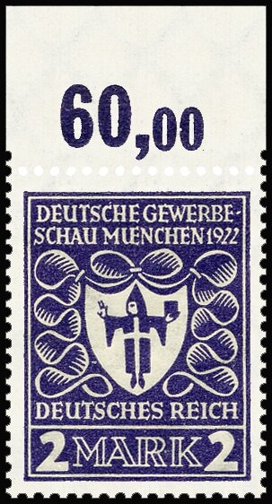 Inflation 1922 Mi.-Nr. 200 b P OR Oberrand - postfrisch geprüft