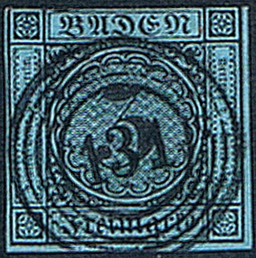 Baden 1858 Mi.-Nr. 8 - gestempelt