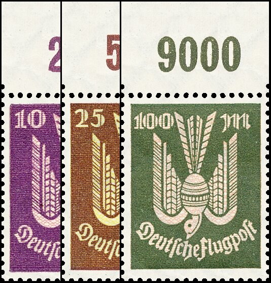Inflation 1923 Mi.-Nr. 235-37 P OR -  postfrisch