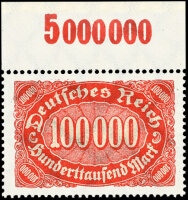 Inflation 1922 Mi.-Nr. 257 I P OR - postfrisch geprüft