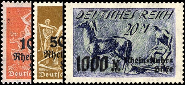 Inflation 1923 Mi.-Nr. 258-260 - postfrisch