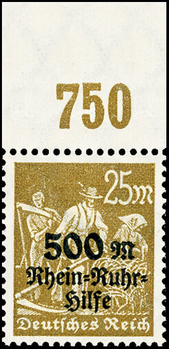 Inflation 1923 Mi.-Nr. 259 P OR Oberrand - postfrisch