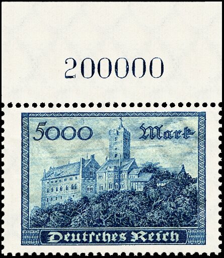 Inflation 1923 Mi.-Nr. 261 b P OR - postfrisch geprüft