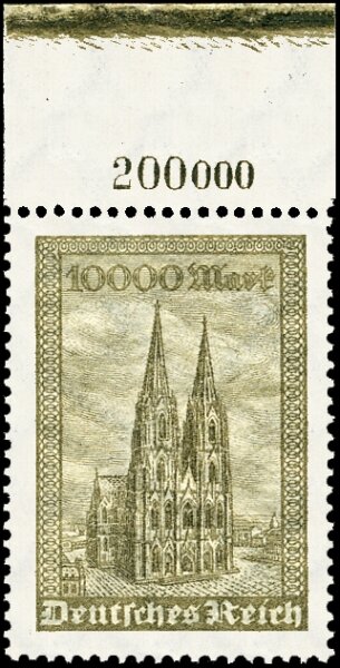 Inflation 1923 Mi.-Nr. 262 b P OR - postfrisch geprüft