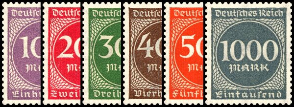 Inflation 1923 Mi.-Nr. 268-273 - postfrisch