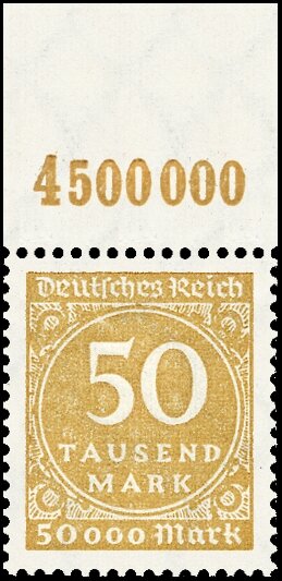 Inflation 1923 Mi.-Nr. 275 a P OR Oberrand - postfrisch