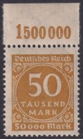 Inflation 1923 Mi.-Nr. 275 b P OR Oberrand - postfrisch