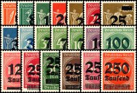 Inflation 1923 Mi.-Nr. 277-296 - postfrisch