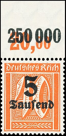 Inflation 1923 Mi.-Nr. 277 P OR - postfrisch