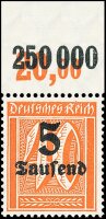 Inflation 1923 Mi.-Nr. 277 P OR - postfrisch