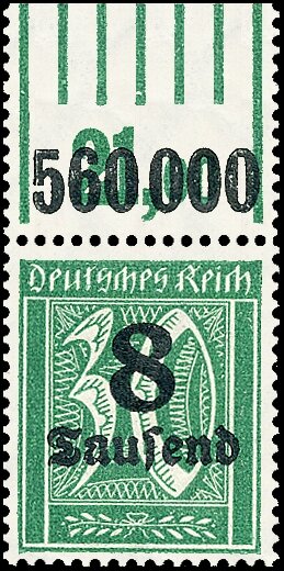 Inflation 1923 Mi.-Nr. 278 X W OR Oberrand - postfrisch