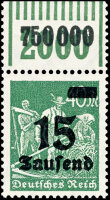 Inflation 1923 Mi.-Nr. 279 b W OR 1111 Oberrand - postfrisch