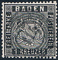 Baden 1860 Mi.-Nr. 9 - gestempelt