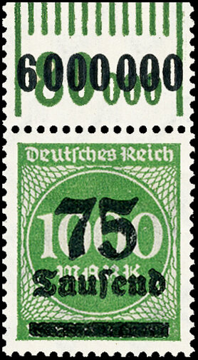 Inflation 1923 Mi.-Nr. 288 II W OR 1111/151 Oberrand - postfrisch