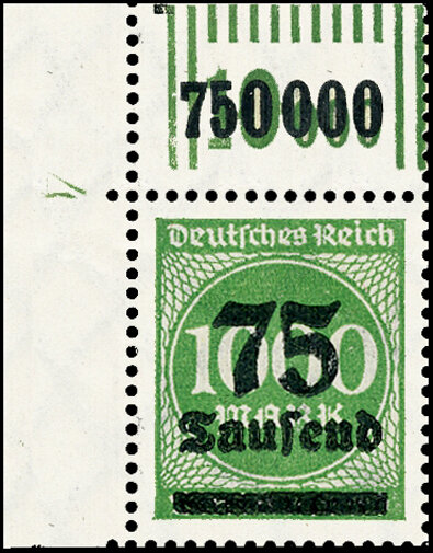 Inflation 1923 Mi.-Nr. 288 II W OR 292/151 Oberrand - postfrisch