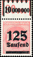 Inflation 1923 Mi.-Nr. 291 a W OR 1111/1/5/1 - postfrisch