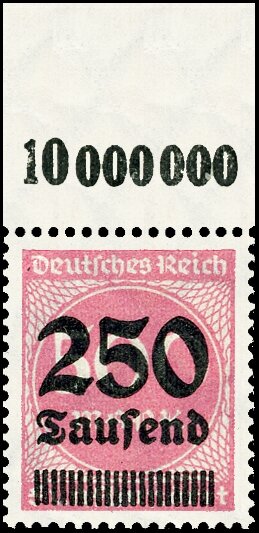 Inflation 1923 Mi.-Nr. 295 P OR - postfrisch