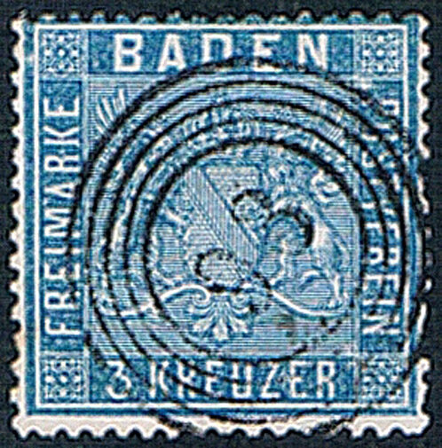Baden 1860-1862  Mi.-Nr.10 a - gestempelt