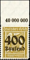 Inflation 1923 Mi.-Nr. 298 P OR Oberrand - postfrisch