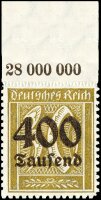 Inflation 1923 Mi.-Nr. 299 P OR - postfrisch