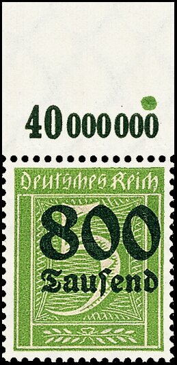 Inflation 1923 Mi.-Nr. 301 P OR Oberrand - postfrisch