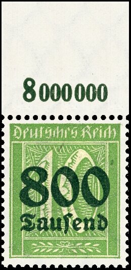 Inflation 1923 Mi.-Nr. 302 P OR Oberrand - postfrisch