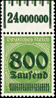 Inflation 1923 Mi.-Nr. 306 W OR - postfrisch