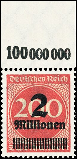 Inflation 1923 Mi.-Nr. 309 A P a OR - postfrisch