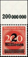 Inflation 1923 Mi.-Nr. 309 A P b OR Oberrand - postfrisch...