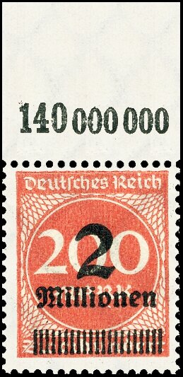 Inflation 1923 Mi.-Nr. 309 A P c OR Oberrand - postfrisch geprüft