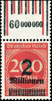 Inflation 1923 Mi.-Nr. 309 A W a OR 141/151 Oberrand -...