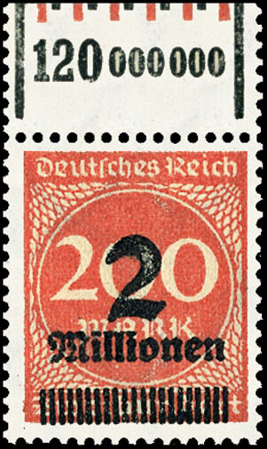 Inflation 1923 Mi.-Nr. 309 A W b OR 060/151 Oberrand - postfrisch geprüft