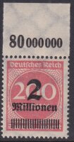 Inflation 1923 Mi.-Nr. 309 A P Y OR Oberrand - postfrisch