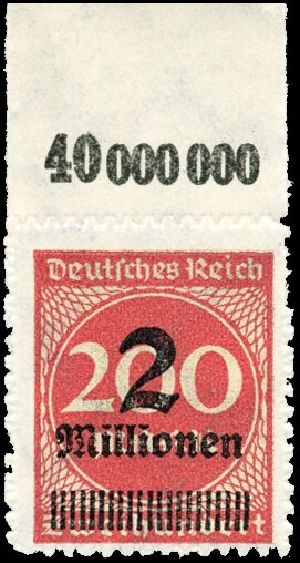 Inflation 1923 Mi.-Nr. 309 B P a OR Oberrand - postfrisch
