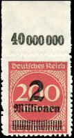 Inflation 1923 Mi.-Nr. 309 B P a OR Oberrand - postfrisch