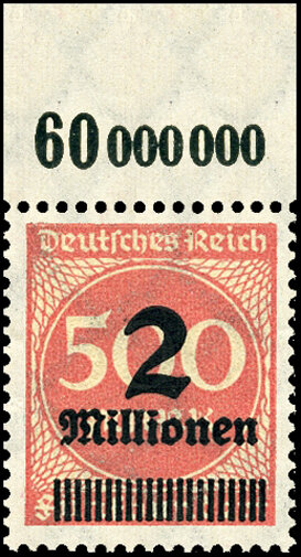 Inflation 1923 Mi.-Nr. 311 P OR Oberrand - postfrisch