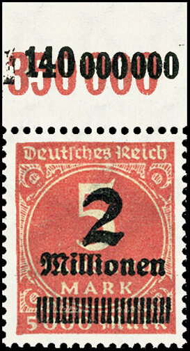 Inflation 1923 Mi.-Nr. 312 A a P OR Oberrand - postfrisch