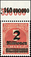 Inflation 1923 Mi.-Nr. 312 A a P OR Oberrand - postfrisch