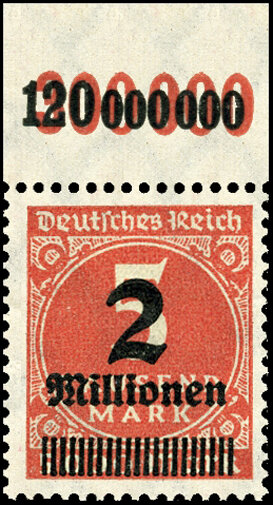 Inflation 1923 Mi.-Nr. 312 A b P OR - postfrisch geprüft