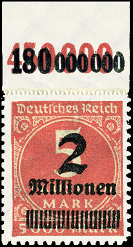 Inflation 1923 Mi.-Nr. 312 B P OR Oberrand - postfrisch