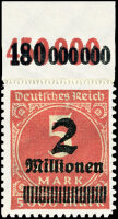 Inflation 1923 Mi.-Nr. 312 B P OR - postfrisch