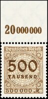 Inflation 1923 Mi.-Nr. 313 A Pl. A Oberrand - postfrisch
