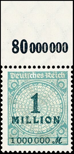 Inflation 1923 Mi.-Nr. 314 A OR Pl. A - postfrisch