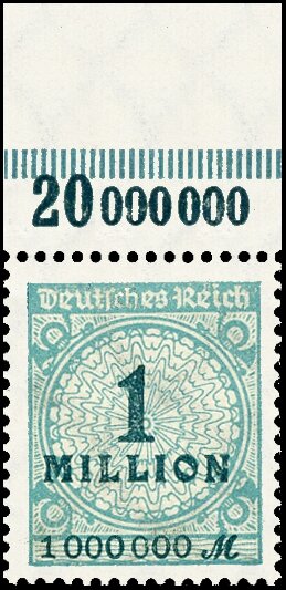 Inflation 1923 Mi.-Nr. 314 A OR Pl. B Oberrand - postfrisch