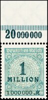 Inflation 1923 Mi.-Nr. 314 A OR Pl. B Oberrand - postfrisch
