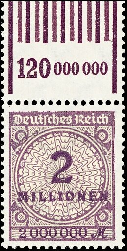 Inflation 1923 Mi.-Nr. 315 Wa OR 060/151 Oberrand - postfrisch
